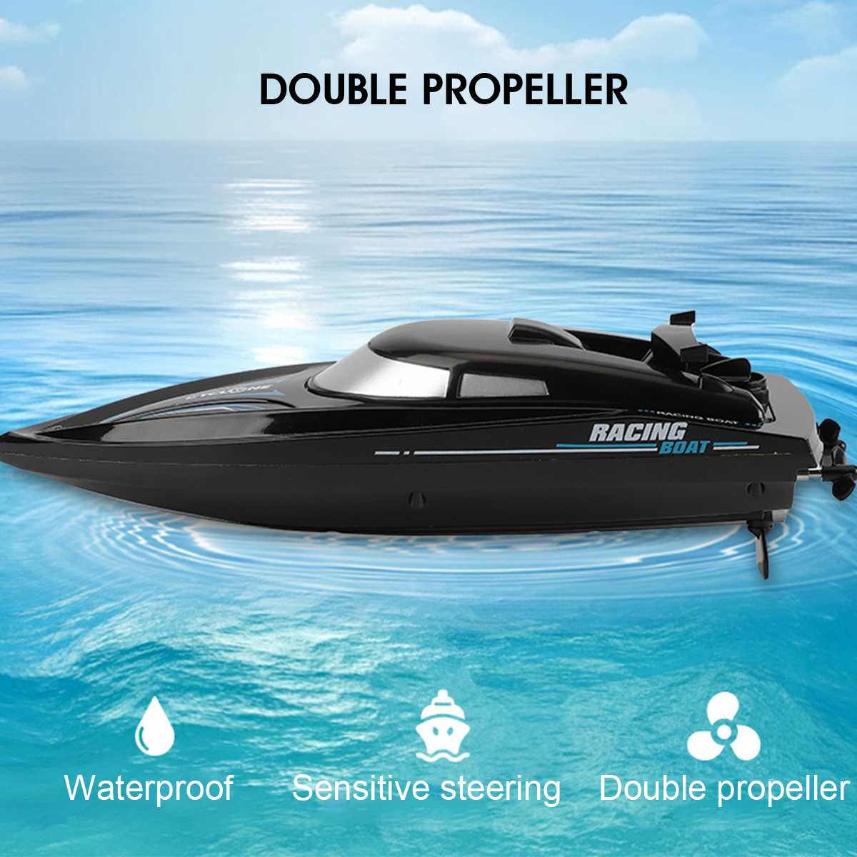 Jjrc 2.4G 48 Km/h Elektrische Racing Rc Boot Afstandsbediening Hoge Snelheid Kids Kind Speelgoed Water Sport radio-Controlled Boot