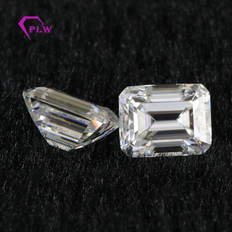 Provence jewelry Loose moissanite 0.2 carat 2*4 mm D color emerald cut test positive gemstones for bracelet ring chain earring