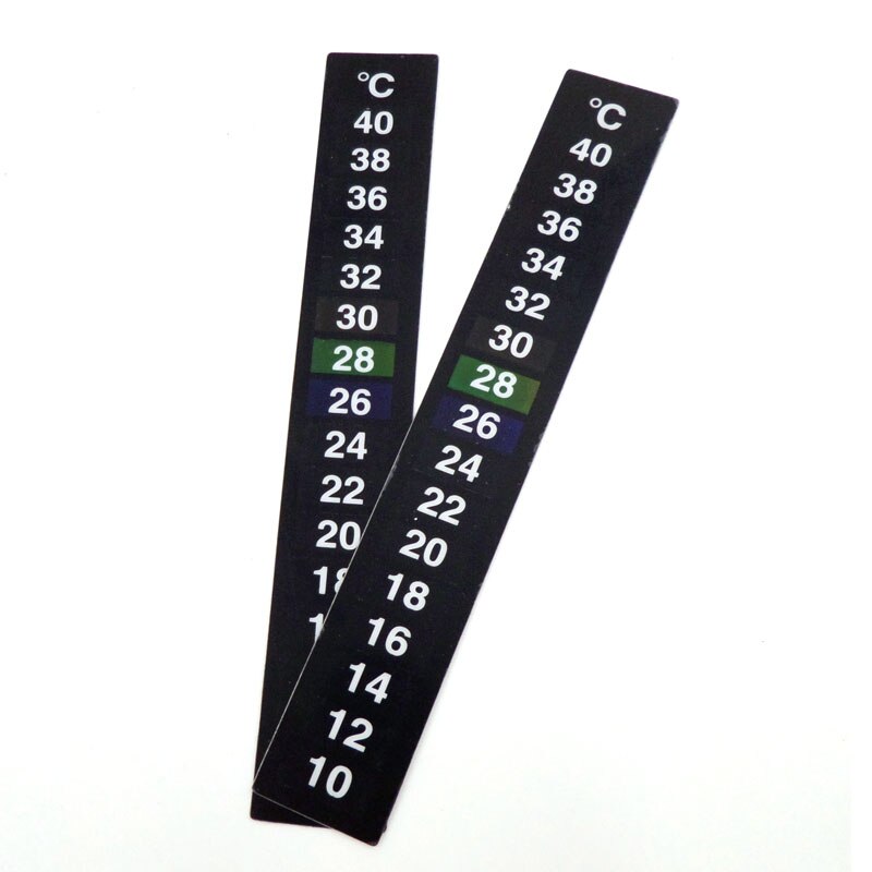 Kunststoff Fisch Panzer Dual Skala 10 40-Grad C Thermometer Aufkleber Digital Dual Skala Wasser Temperatur Stock-auf klebestreifen