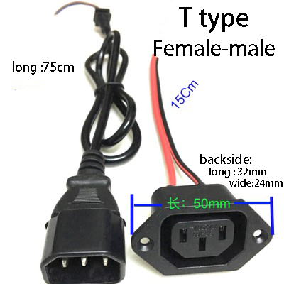 Lithium Li-Ion Batterij eBike e-bike Balance Auto Opladen Stopcontact Lader Interface Kabel Draad Connector GX12 T type canon: T type female male