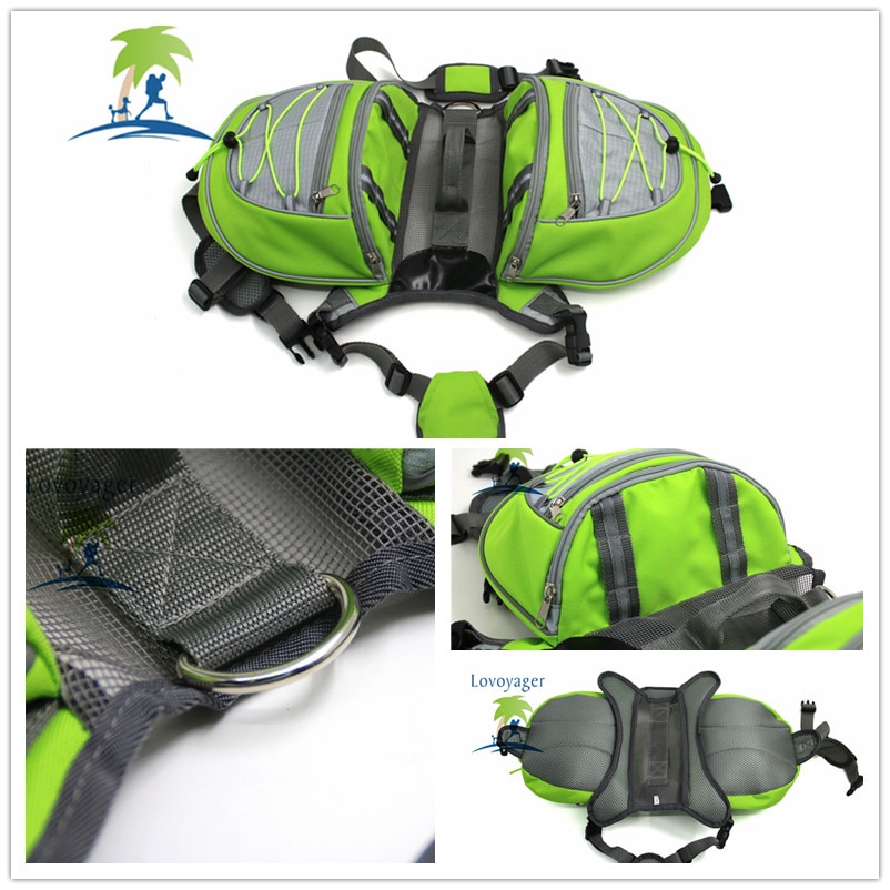 Mochila de nailon ajustable para mascotas, accesorio impermeable de para perros grandes, Senderismo y viajes