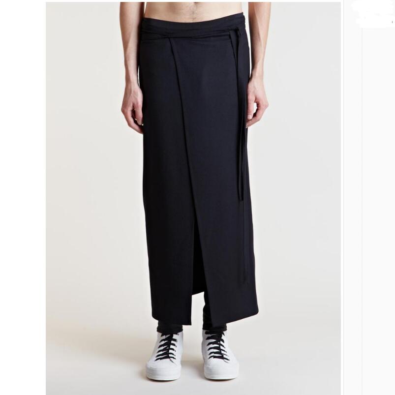 Culottes hommes jupe pantalon défilé jupes neutres personnalité robe longue décontractée grande taille Trousersinger Costumes 28-46: 43