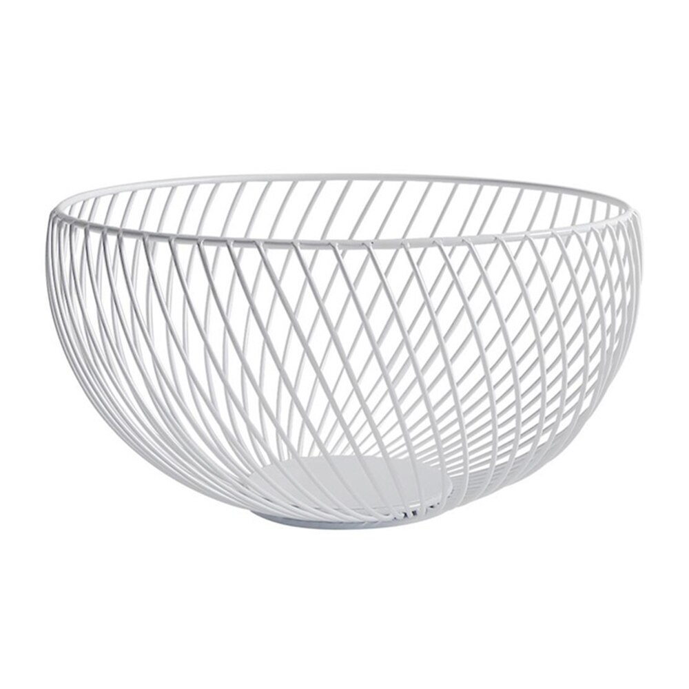 Nordic Fruit Basket Wrought Iron Modern Kitchen Storage Drain Basket Home Living Room Snack Fruit Bowl: 04