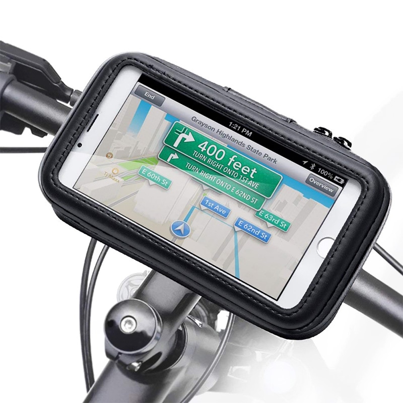 Cykel telefonväska styre telefonhållare fäste mountain mtb cykel motorcykel telefonställ stödpåse för 5-6.5 tums telefoner
