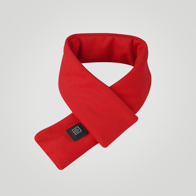 Écharpe chauffante USB améliorée pour garder au pendant la conduite, écharpe chauffante intelligente, solide, équipement de Massage d&#39;extérieur, hiver: red