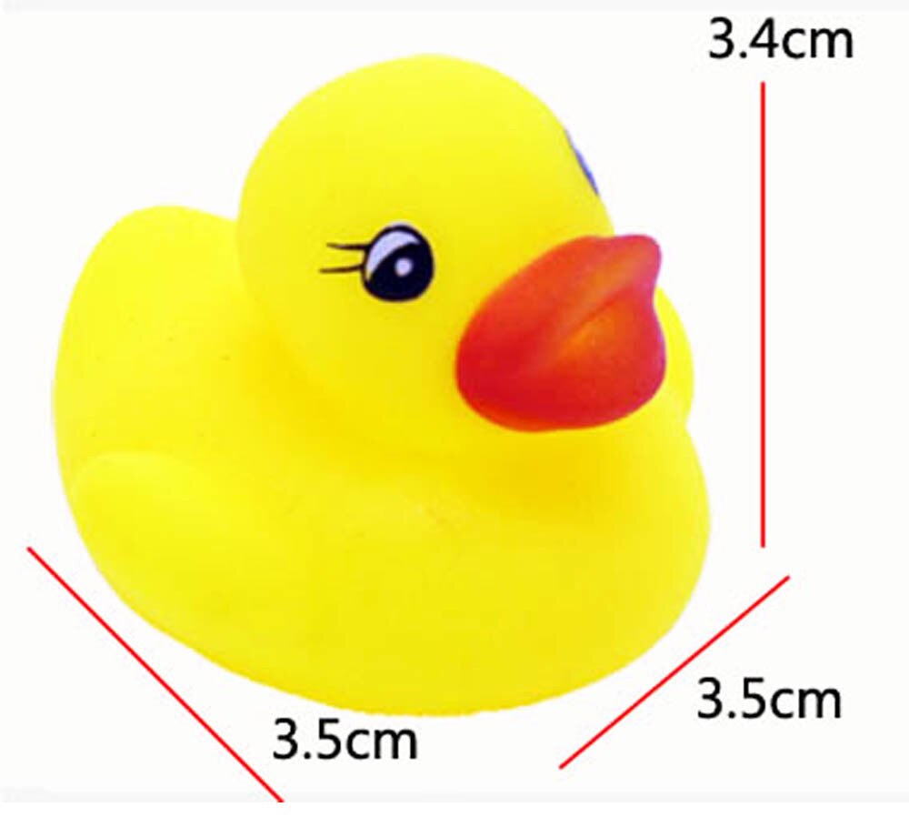 60-300 Stuks Piepende Rubber Duck Duckie Float Bad Speelgoed Baby Douche Water Speelgoed Voor Zwembad Party Speelgoed Jongens Meisjes