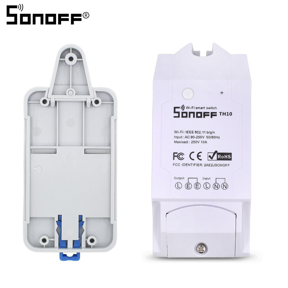 SONOFF DR DIN Tray Rail Case Holder Mounted Adjustable work with SONOFF Basic/RF/TH10/TH16/POW/DUAL/POW R2 Smart Home Automation: DR and th10