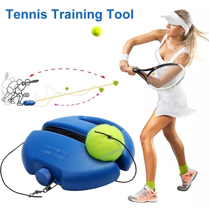 Balle de Tennis simple entraînement pratique balles arrière Base formateur outils et Tennis exercice auto-étude rebond balle plinthe