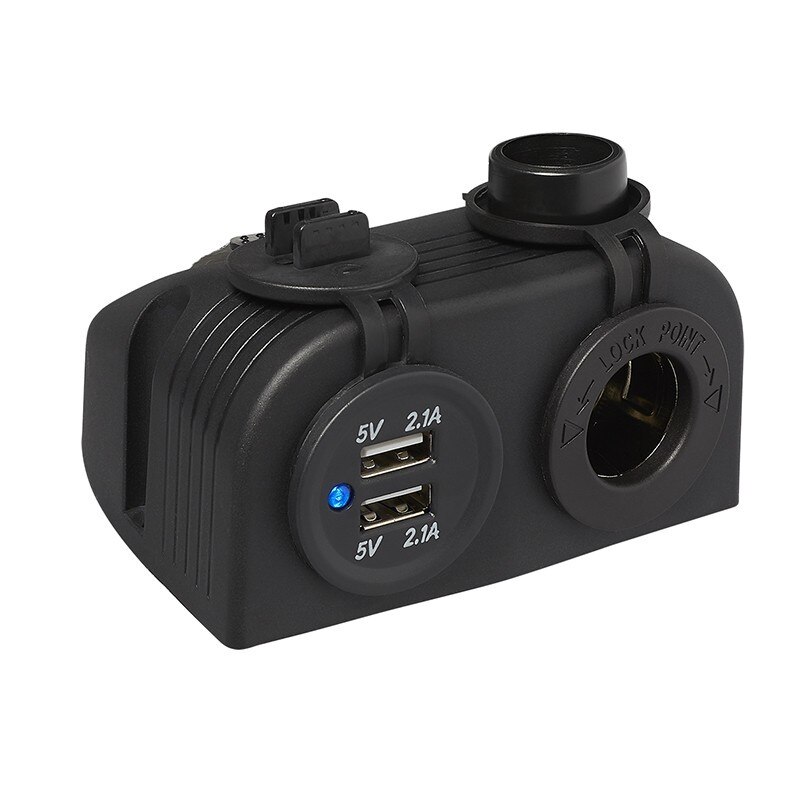 Surface Mount Kit: Din + Socket Usb Socket Dubbele 2x2100mA