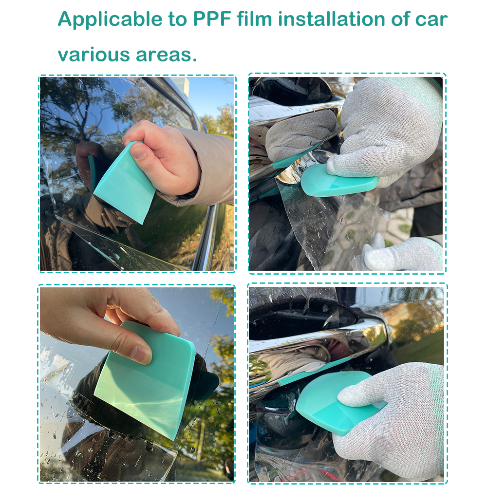TOFAR Film de fenêtre teinte TPU PPF raclette pour peinture de voiture Film de protection transparent installation grattoir outil d'emballage de vinyle en Fiber de carbone