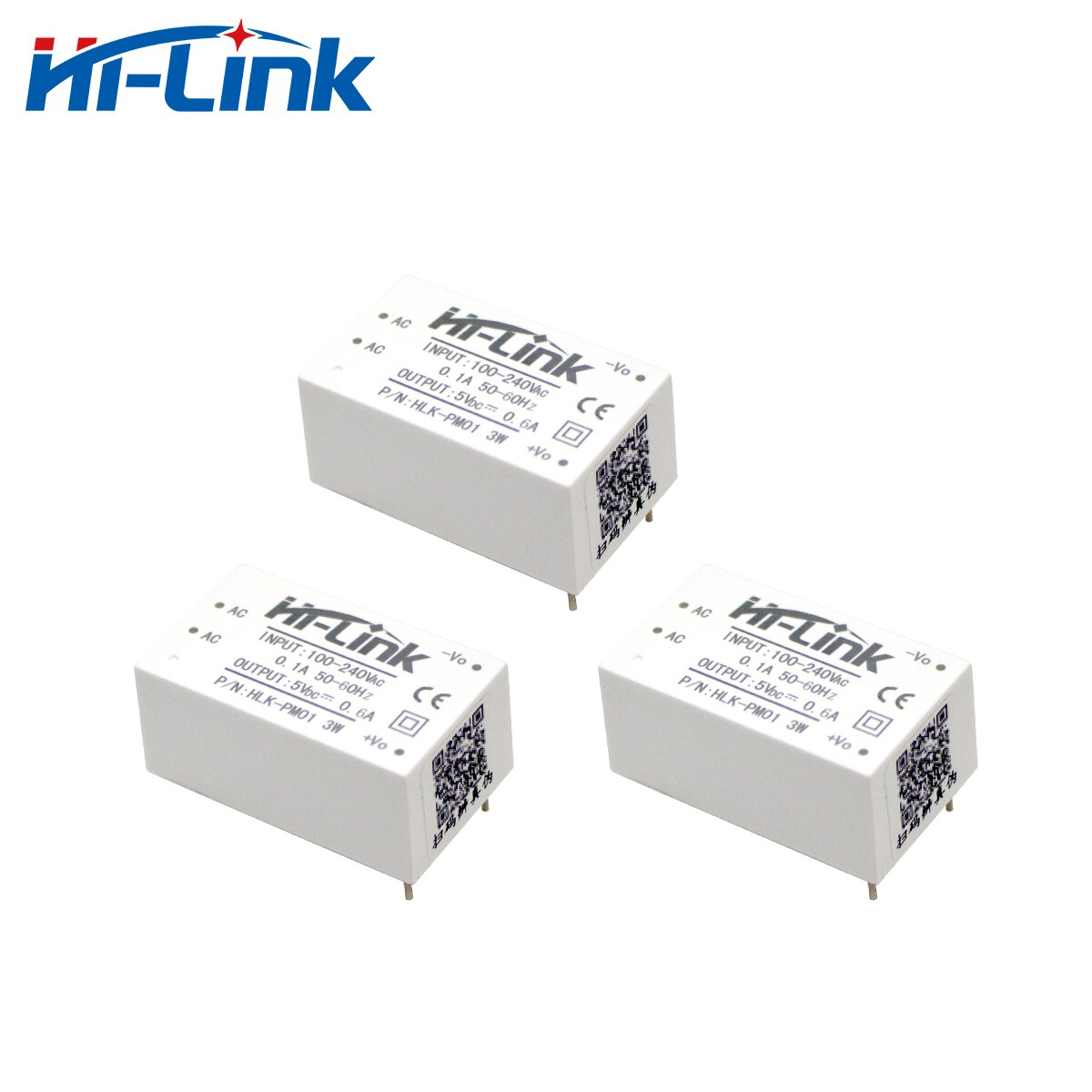 Frete grátis amostra 5v 3w 600ma ac dc conversor de energia hilink pm01 branco