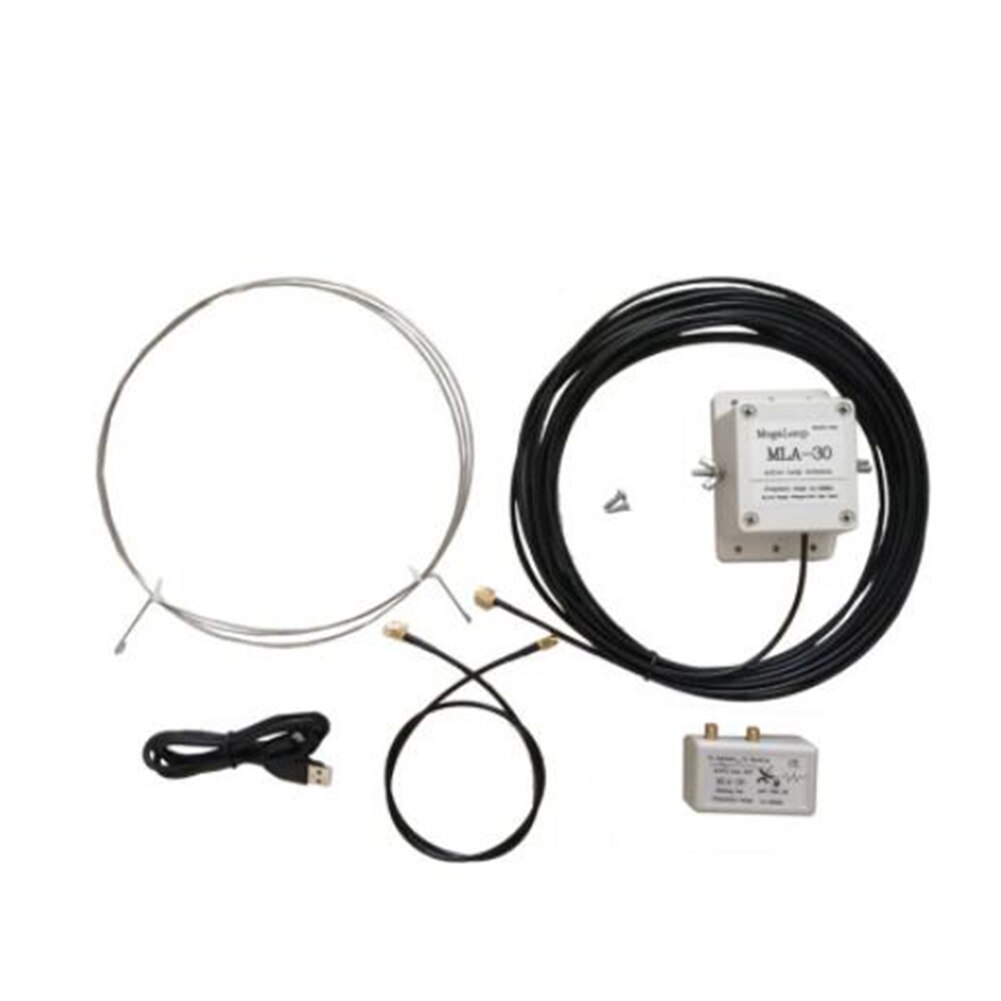 MLA-30 Medium Short Wave Loop Antenna for SWL HAM 500kHz to 30MHz USB Ring Antenna Radio Active Receive Low Noise Kit: Default Title