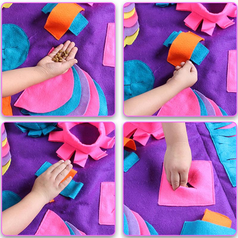 Pet Mat Interactive Dog Snuffle Mat Slow Feeding Dog Cat Food Mats Nose Work Pet Activity Training Blanket