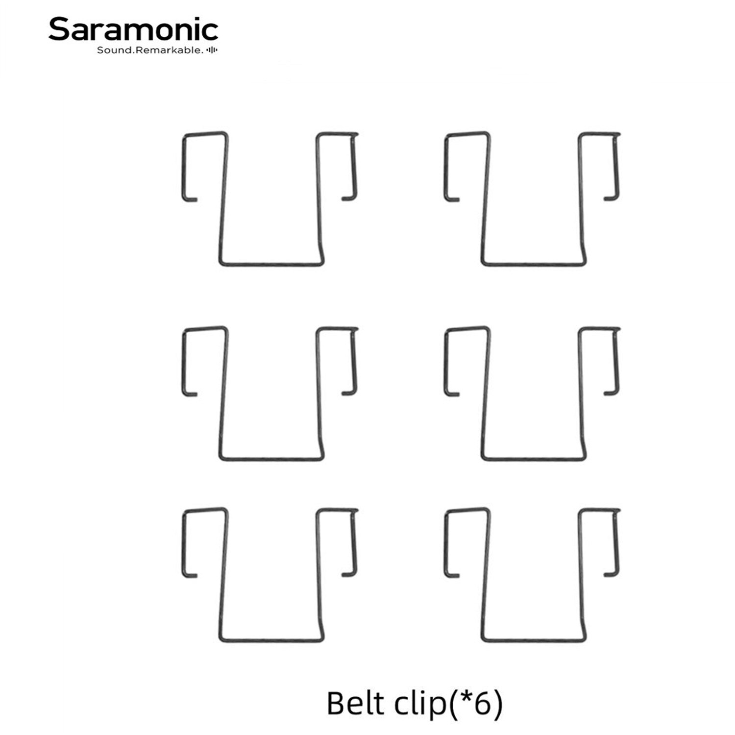 Saramonic Gürtel Clips Bodypack Mikrofon Halterungen Antennen Muttern für Drahtlose Mikrofon UWMIC9 System: 6-Clip