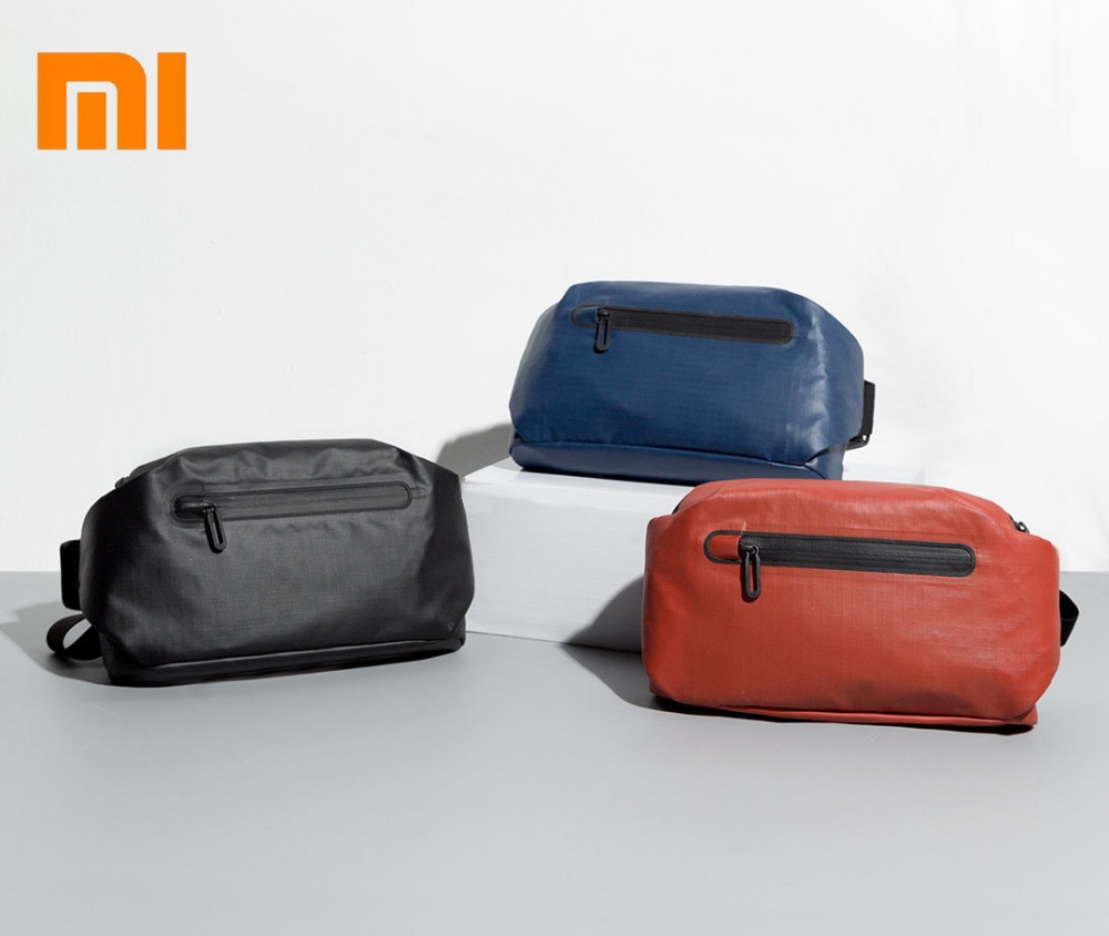 Original xiaomi mijia sac de poche à la 90 points sac à dos taille pack étanche 2 types de moyens négatifs avertissement barre lumineuse