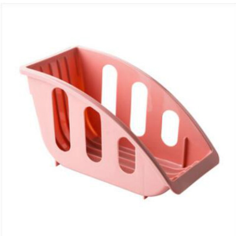 Hem plast diskställ diskskåp avloppsställ diskställ köksutrustning ställ tallrik disk förvaring  lb910102: Rosa