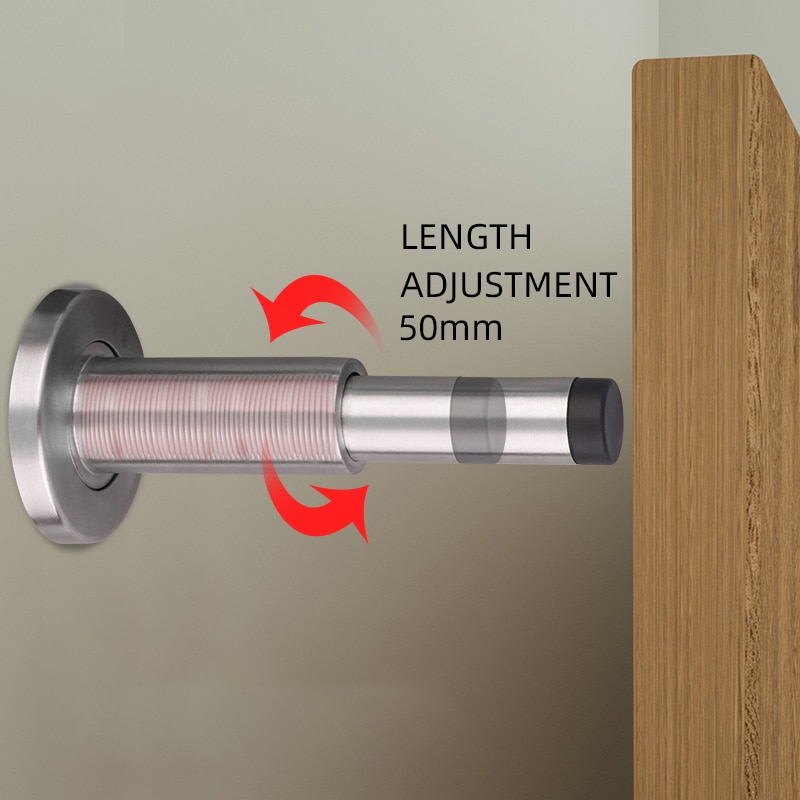 Di rame puro tampone idraulico muto arresto di portello pesante-dovere porta di aspirazione della parete pavimento-montato paraurti non-magnetico porta tocco hardware