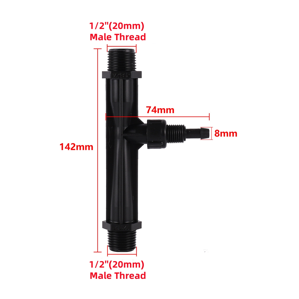 Venturi Fertilizer Injectors With 1/2'' 3/4'' 1'' Male Thread Agriculture Tools Garden Fertilization Irrigation Drip Device 1Pc: Brown