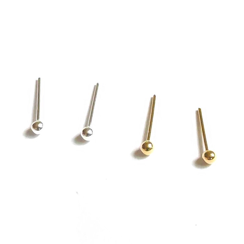 925 Sterling silver 1.5mm ball nose stud pin classic nostril piercing jewelry 100pcs/lot