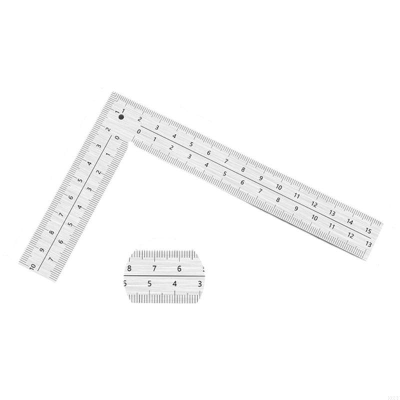 R6FF L Square Ruler Metal Square for Woodworking Measuring Furniture Making