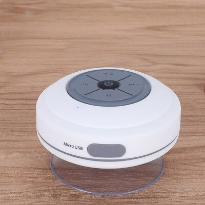 Wireless Portable Bluetooth Speaker Cool Shower Speaker Waterproof Bluetooth Shower Speaker Hands-free Car Portable Speaker: white