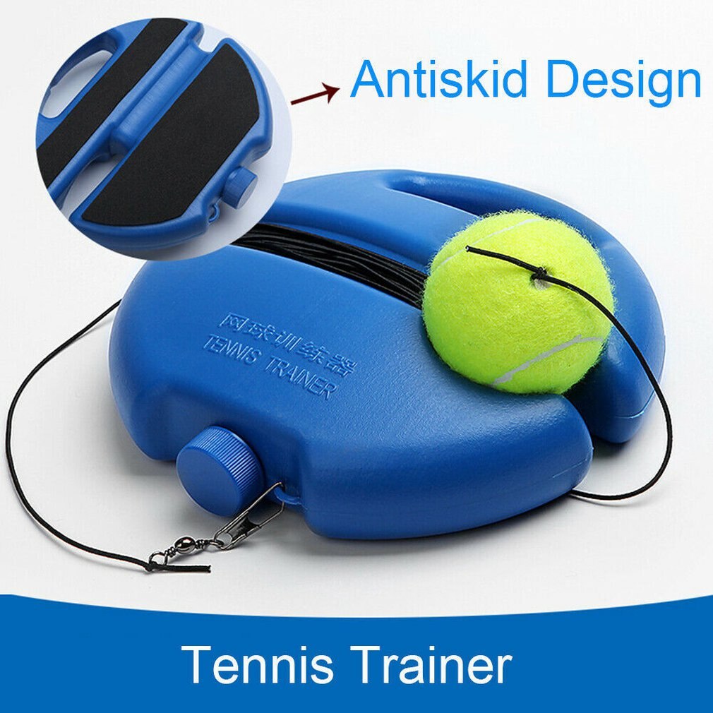Heavy Duty Tennis Training Tool Exercise Tennis Ball Sport Self-study Rebound Ball With Tennis Trainer Baseboard Sparring Device