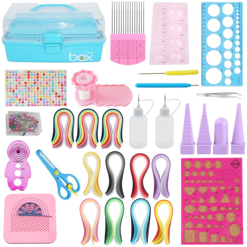 Quilling Kit Complete Quilling Paper Set with 1680 Strips All Necessary Tools and Storage Box Suitcase for Beginners,Kids