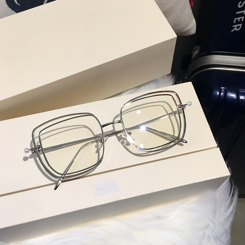 MS lunettes à la rétro pour femmes | Avec monture en verre, lunettes avec lunettes myopie, lunettes optiques super légères pour femmes, nouvelles lunettes
