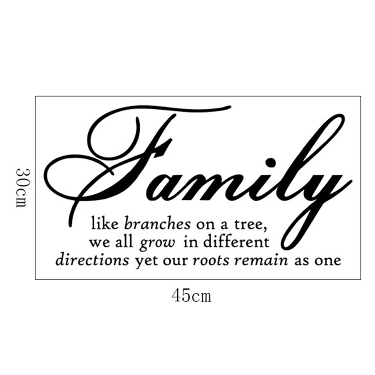 Family Like Branch Quote Wall Sticker Removable PVC Art Decals Home Office Decor For House Bedroom Decor Living Room Decoration