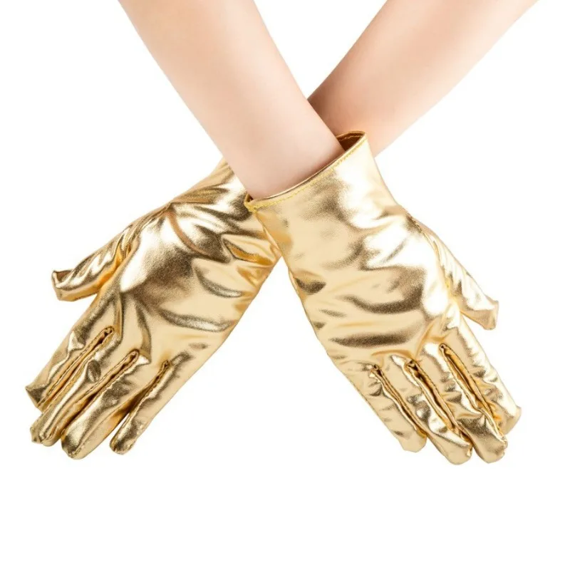 10 paar dames meisjes zachte glanzende spandex kunstleer handschoenen Halloween cosplay kostuum verjaardag bruiloft feestartikelen