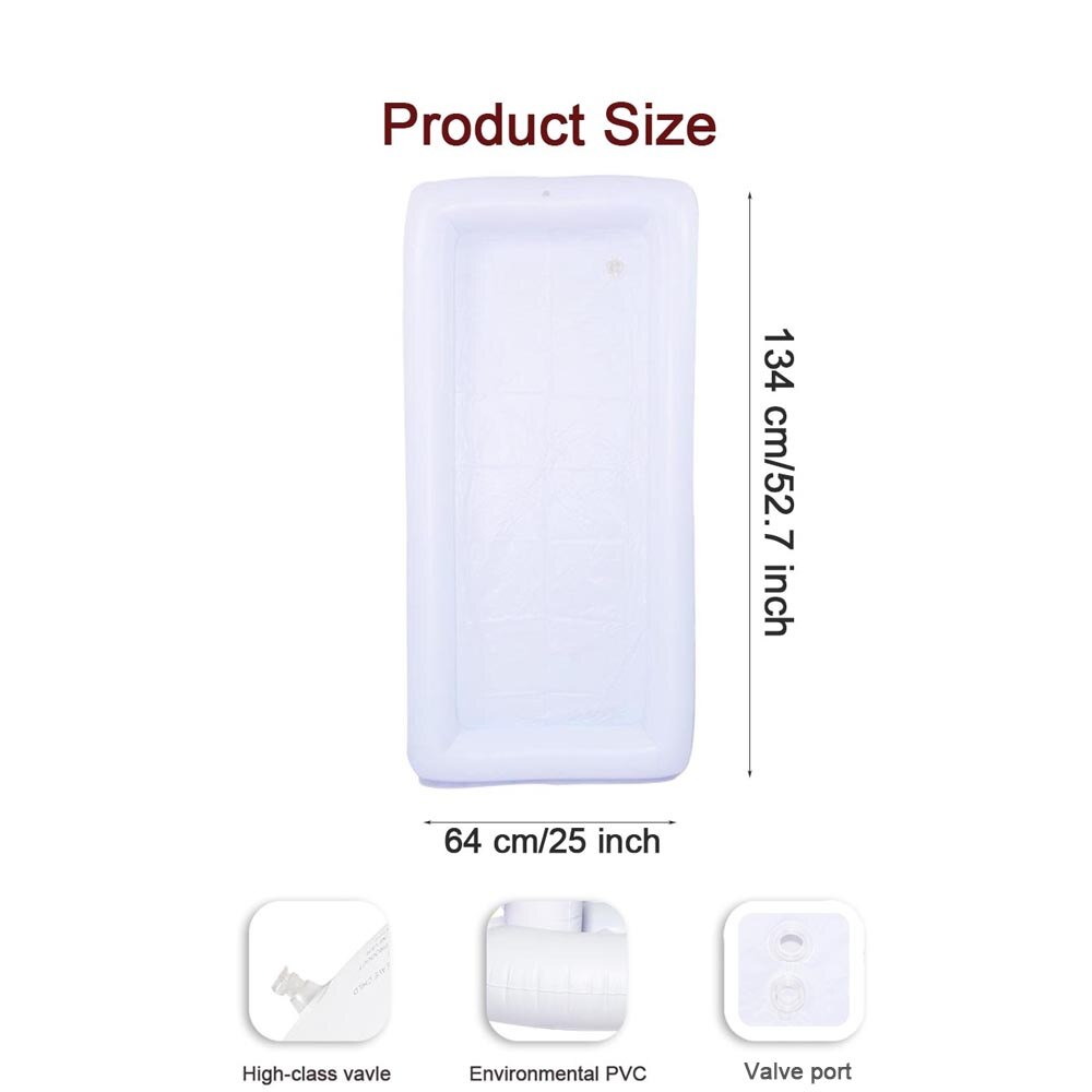 IHOME Inflatable Air Ice Bar Inflatable Rectangle Drinks Holder Water Mattress for Cups Pool Float Swim