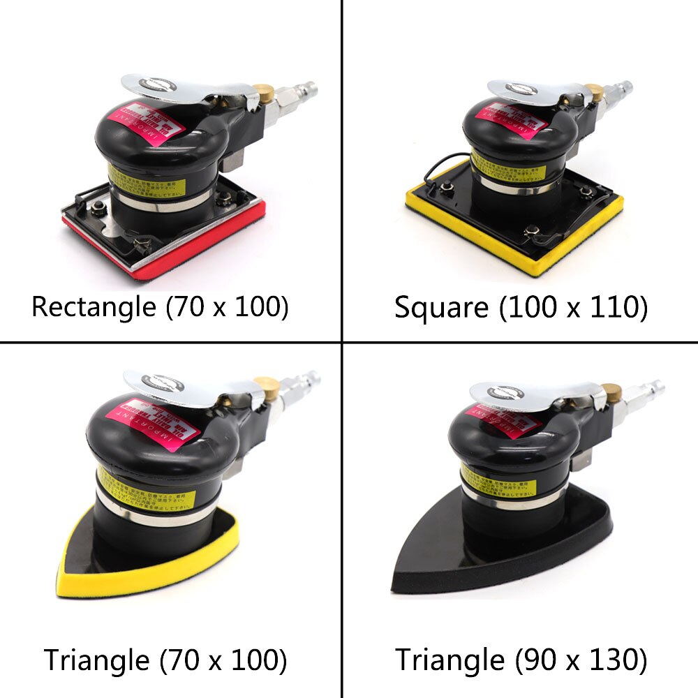 Hifeson pneumatisk luftsliper polerverktøy 100*110 firkantet bilinteriørsete poleringsmaskin tresliper polermaskin