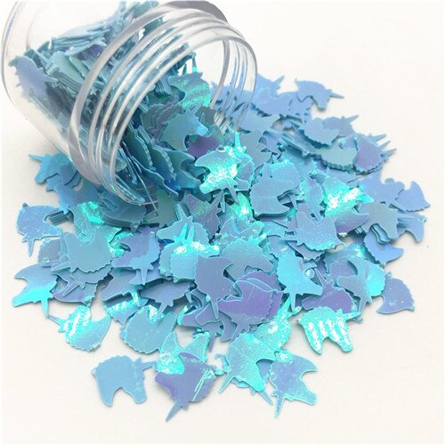 Pailetten 8*12 Mm Grote Eenhoorn Vorm Losse Pailletten Diy Ambachten Handgemaakte Niveau Toneelvoorstellingen Kleding Naaien Accessoires 10G: AB blue