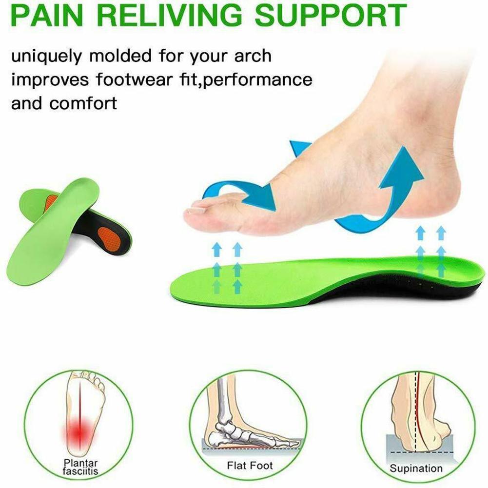 Shock-absorbing Massage High Arch Support Arch Orthotic Sports Mat Spurs For Heel Foot Adult Insoles Pain Inserts Cushion J3O0