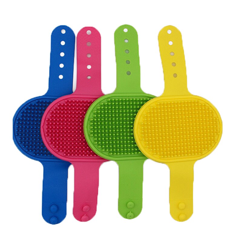 Soft Rubber Dog Brush Comb Cat Bath Brush Rubber Glove Hair Fur Grooming Massage Brush For Dog Cats 12.3*9.7cm dog grooming