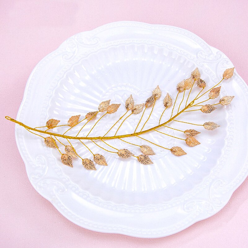 Wedding Headdress Bride Headpiece Crown Headwear Pearl Head Band Handmade Romantic Flower Hair Jewelry Accessories: 6