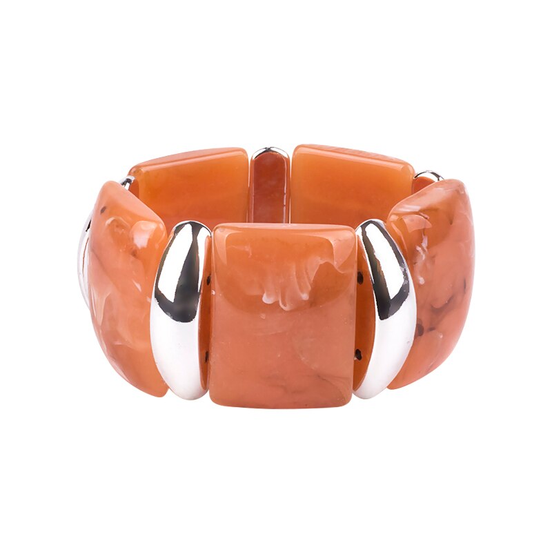 Guanlong nouvelles perles de résine géométrique bracelet à breloques dames accessoires de d'été directe: orange