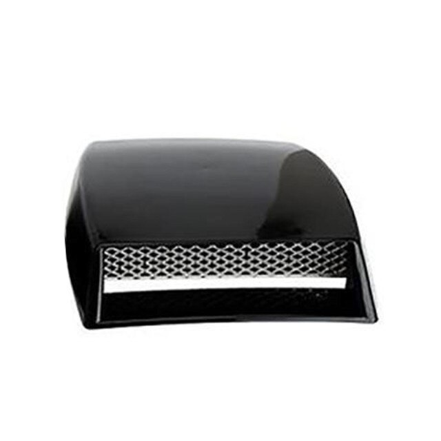 Auto Air Vent Kap Universele Hood Air Flow Intake Vent Cover Exterieur Decor Kleppendeksel Vent Cover: black