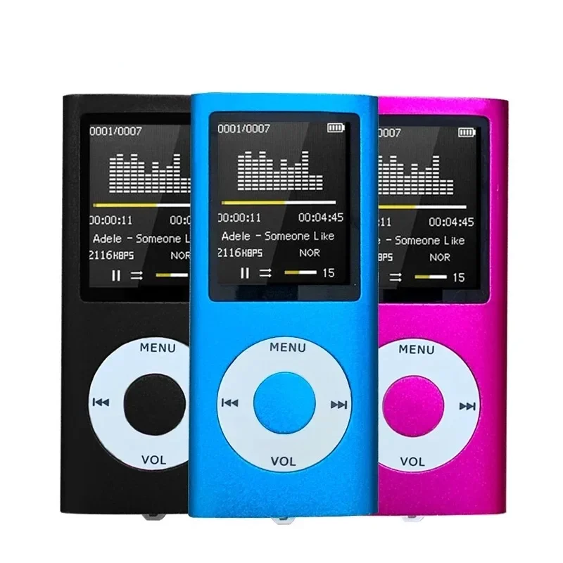 Nowy sportowy odtwarzacz MP3 Mp4 z karta radiowa FM z wyświetlaczem LCD 1,8 Obsługa muzyki wideo Medialne odtwarzacze MP3 Kolorowy ekran