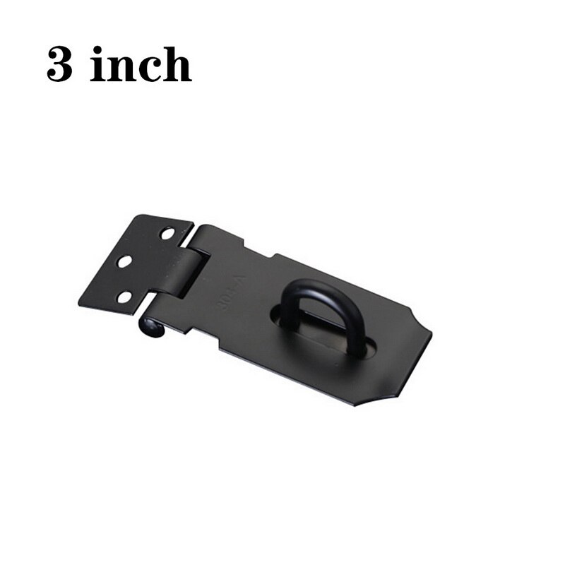 Padlock Hasp Door Clasp Hasp Latch Lock Stainless Steel Hasp and Staple with Screws for Door Window Cabinet sales door lock: black 3 inch