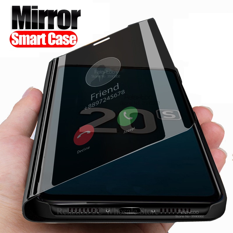 Specchio Smart View Case per Huawei Honor 20 S MAR-LX1H da 6.15 Pollici Del Basamento di Vibrazione Libro Copertura Del Telefono su Honor 20 S honor 20 S Xonor S20 Coque