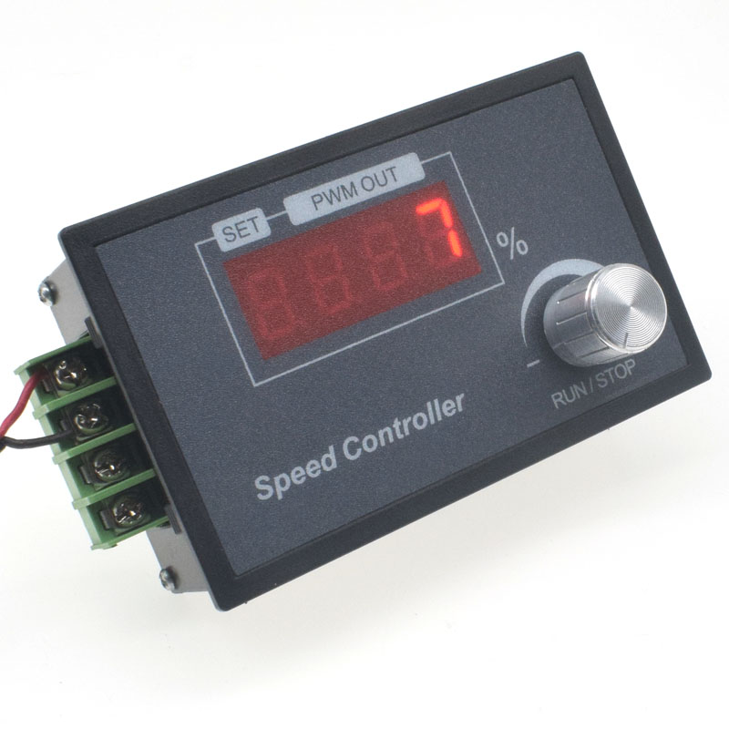 Digital Display 0~100% Adjustable DC 6-60V 30A DC Motor Speed Controller PWM 12V 24V 48V Adjustable Frequency