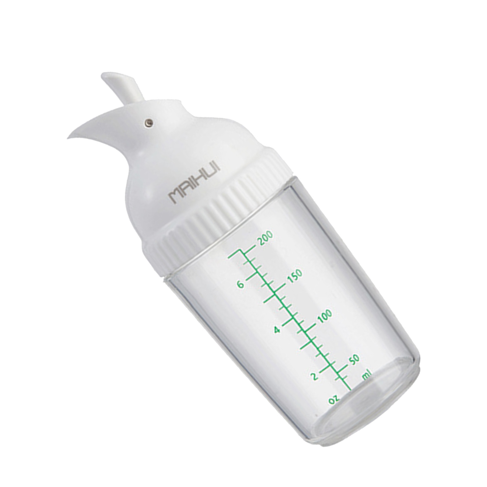 Salad Dressing Shaker Olive Oil Dispenser Bottle With Scale Transparent Kitchen Sealed Leakproof Soy Sauce Pot Sauce Container: White