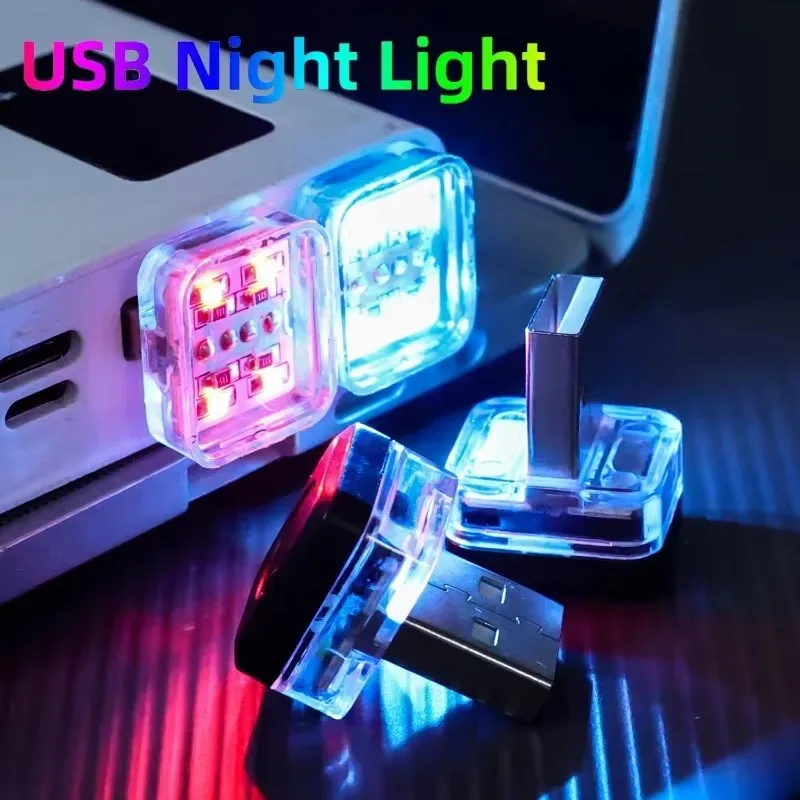 Universal USB Car Interior Ambient Atmosphere Light LED Signal Lights Auto Reading Lamp Decorations Car Interior Accessories
