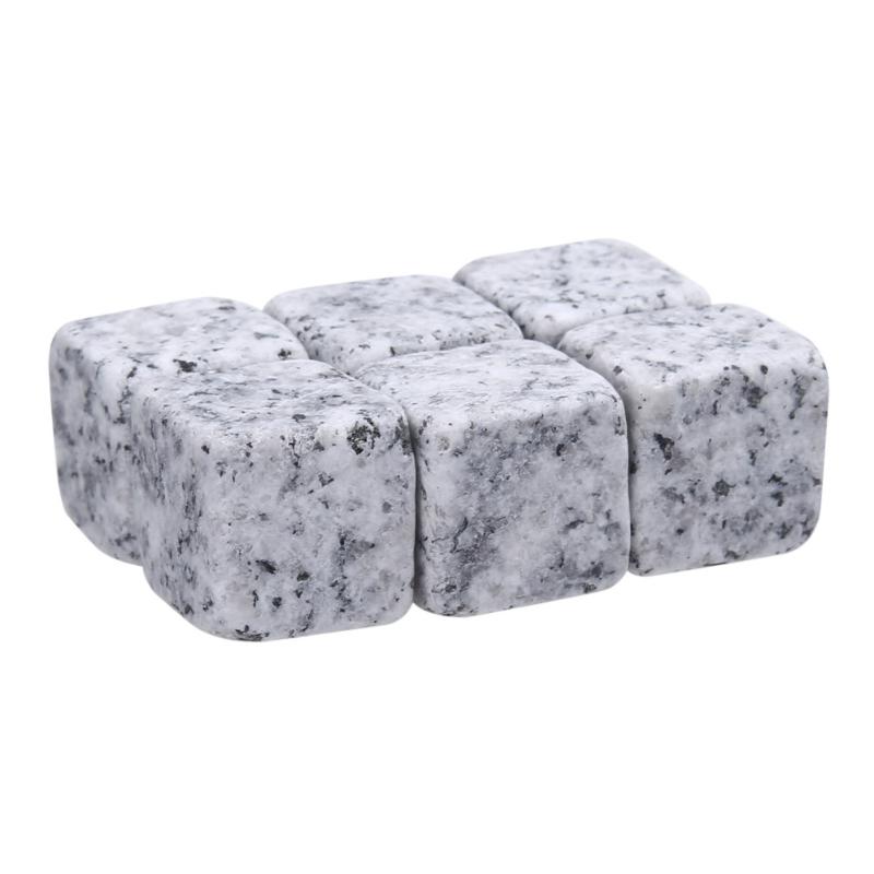 6 uds. Las piedras naturales del whisky piedra de roca hielo beber whisky Alcohol enfriador Favor boda Navidad Bar Accesorios: Gris claro