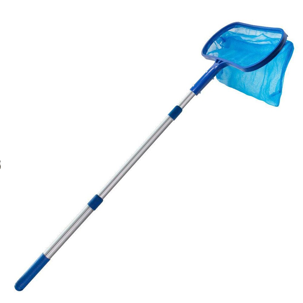 1 Pcs Swimming Pool Skimmer Net Telescopic Pole Ponds Cleaning Debris Leaf Rake Skimmer Net with Adjustable Telescopic Pole