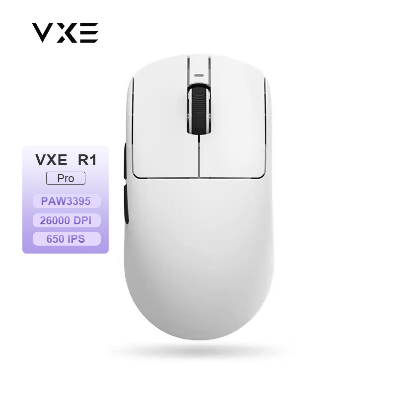 ATK VXE R1 Pro MAX Dragonfly R1 Bluetooth-Gaming-Maus PAW3395 2,4 G kabellose E-Sport-Mäuse wiederaufladbar leicht ergonomisch: Grau