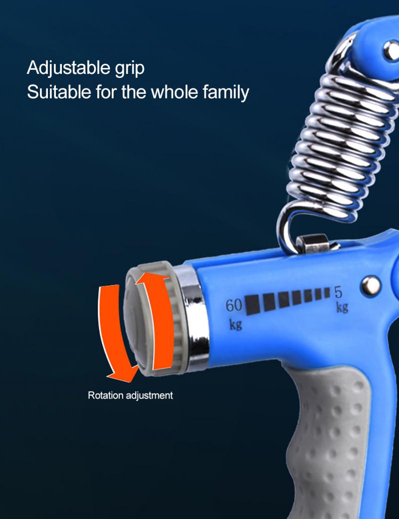 Exercise Strengthener Gripper Spring Finger Pinch Carpal Expander R-Shape Adjustable Hand Grip Sports Strength Countable