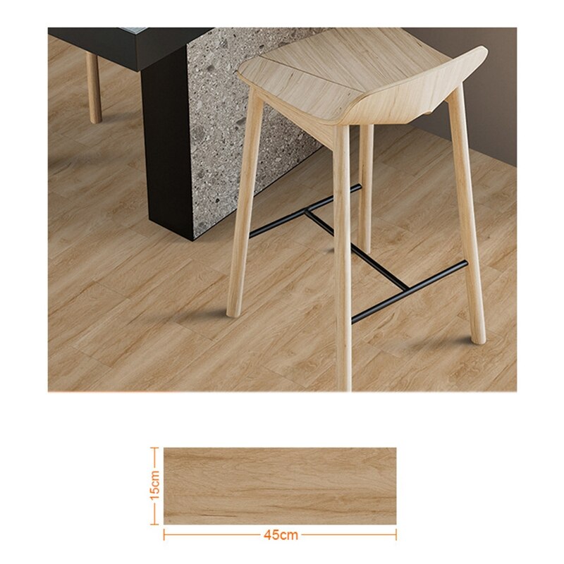 10Pcs Self Adhesive Wood Grain PVC Stickers,Waterproof,for Room,Kitchen,Bedroom,Bathroom,Tile Decoration White