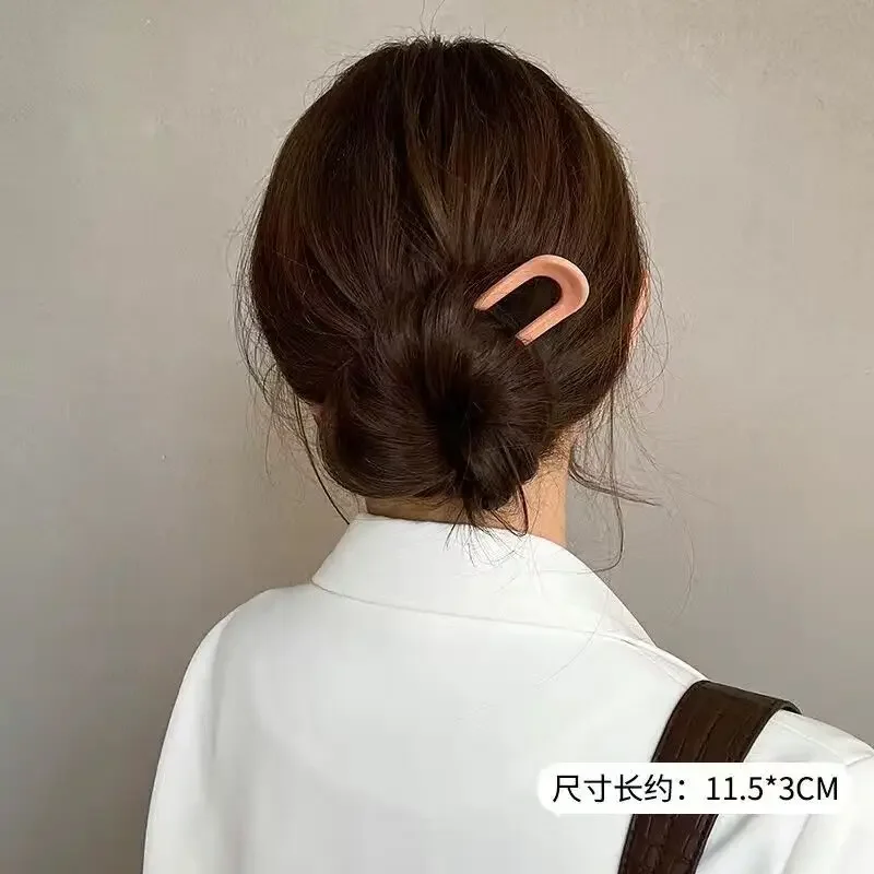Accesorios para el cabello para mujeres y niñas, pinzas para el cabello, horquillas minimalistas en forma de U, accesorios para el cabello, horquilla: Gris